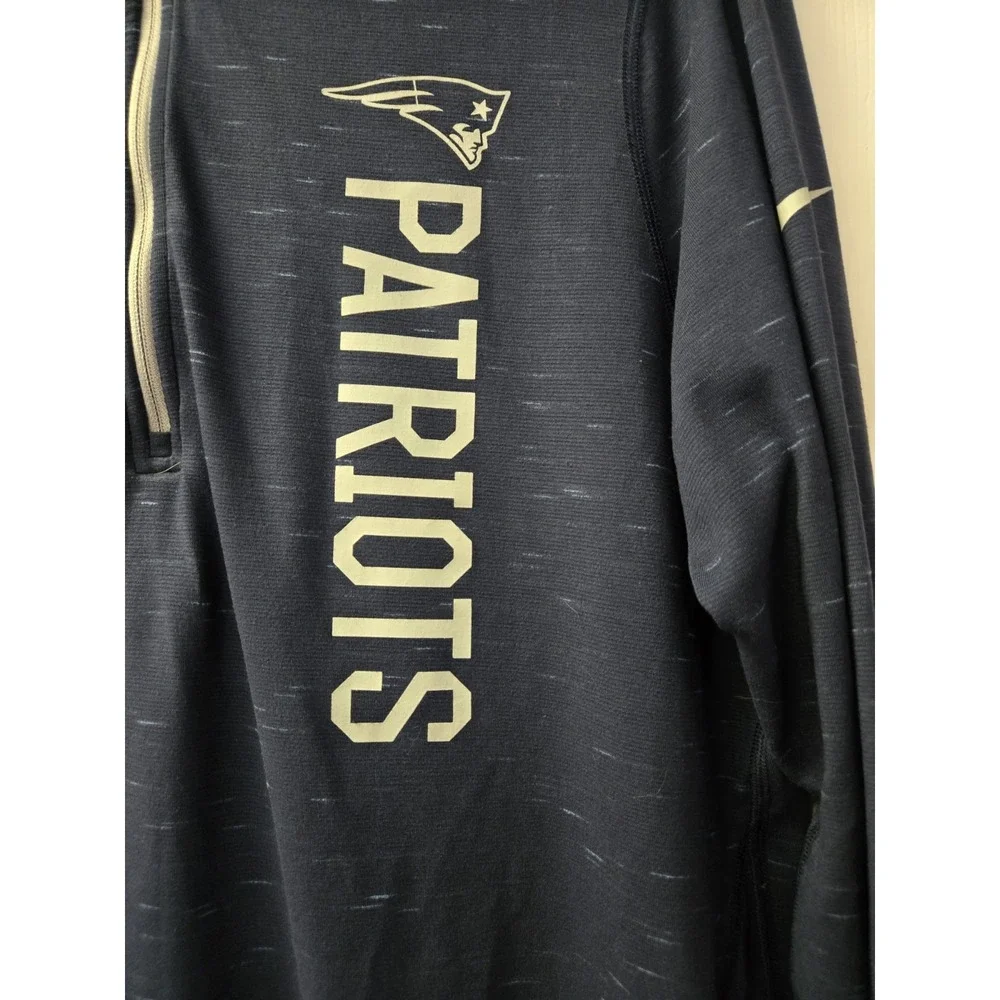 Nike Youth New England Patriots 1/4‎ Zip Pullover Long Sleeve Shirt Youth XL